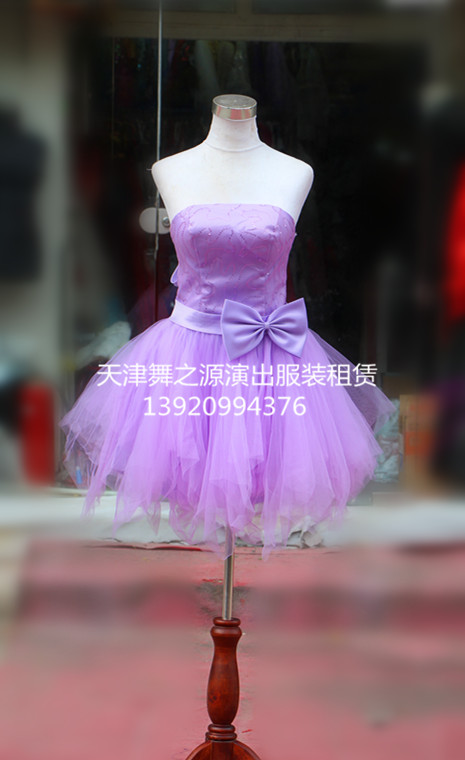 紫色纱裙出租